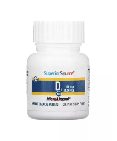 Superior Source Vitamin D3 5000 IU 100 tablets - Buy Online on GoSupps.com