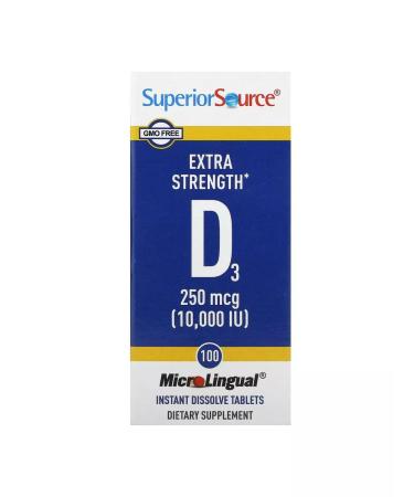Superior Source Vitamin D3 10k Micro lingual 100 tablets