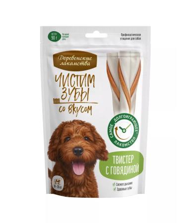 Country delicacies Dog treat for dogs brush teeth twister - 90 g x 10 - Buy Online on GoSupps.com