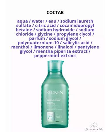 REDKEN Hair shampoo along the length of Amino-Mint 300 ml - Buy Online on GoSupps.com