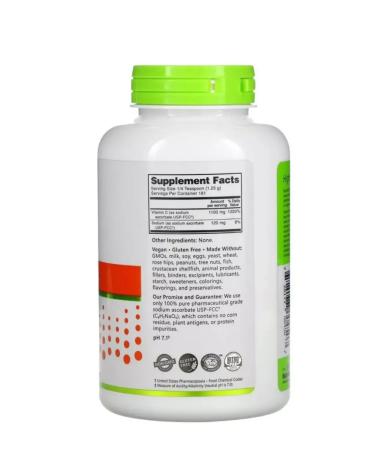 NutriBiotic Sodium ascorbate Sodium Ascorbat Askorbat sodium 227 g - Buy Online on GoSupps.com