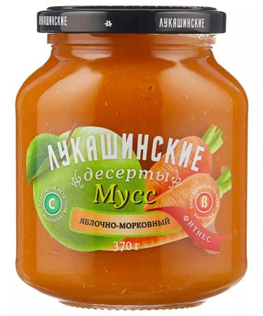Lukashinskys Mousse jam apple and carrots 370g - Buy Online on GoSupps.com