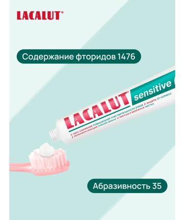 LACALUT Toothpaste for sensitive teeth with fluorine 6pcs - Buy Online on GoSupps.com