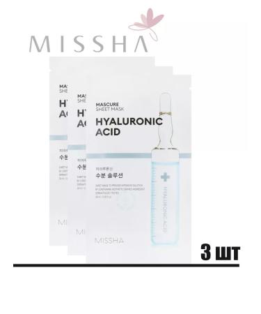 MISSHA Moisturizing fabric face mask with Hyaluronic Acid hyaluron