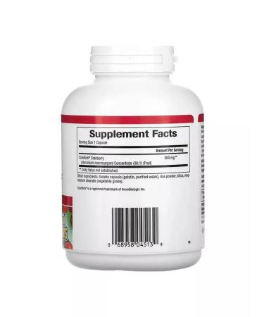 Natural Factors Cranrich Cranberry concentrate 500 mg 180 capsules - Buy Online on GoSupps.com