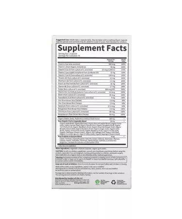 Garden of Life Multivitamins Women 75 vegetarian capsules - Buy Online on GoSupps.com