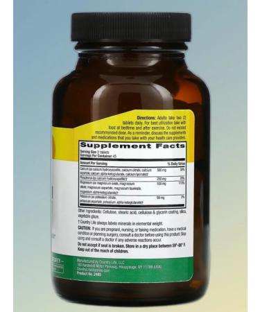 Country Life Calcium magnesium and potassium 90 tablets - Buy Online on GoSupps.com