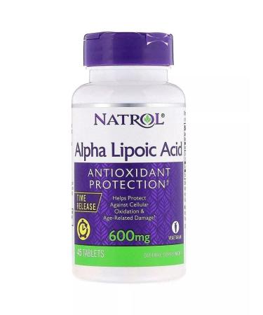 NATROL Alpha-lipoic acid 600 mg 45 Tab Alpha Lipoic Acid 600mg - Buy Online on GoSupps.com