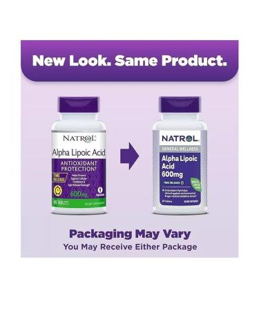 NATROL Alpha-lipoic acid 600 mg 45 Tab Alpha Lipoic Acid 600mg - Buy Online on GoSupps.com