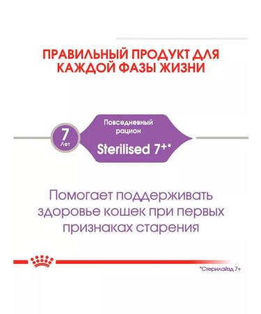 ROYAL CANIN Sterilized 7+ food of elderly sterilized cats 0.4 kg 2 pcs - Buy Online on GoSupps.com