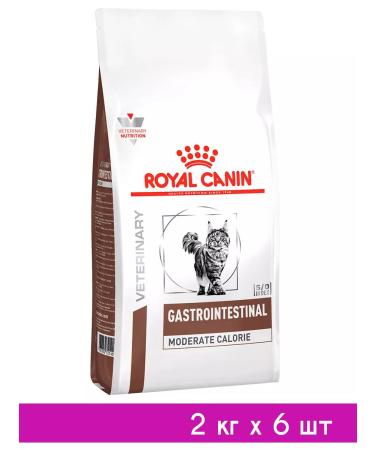 ROYAL CANIN GastroinTestinal Moderate Calorie food for cats 2 kg 6 pcs