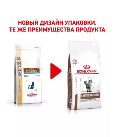 ROYAL CANIN GastroinTestinal Moderate Calorie food for cats 2 kg 6 pcs - Buy Online on GoSupps.com