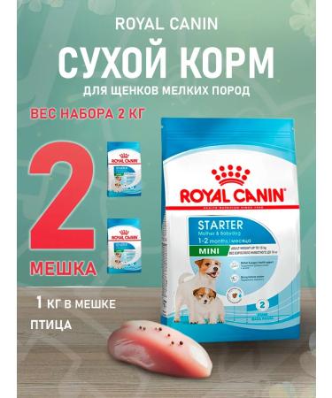 ROYAL CANIN Dry Mini Starter feed minor puppies mini starter 1 kg 2 pcs