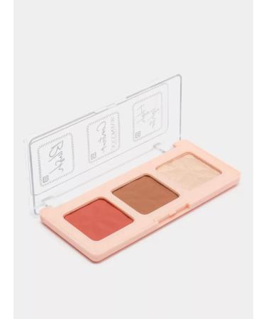 Sevencool Palette 3 in 1 highlighter blush sculptor #02 - Buy Online on GoSupps.com