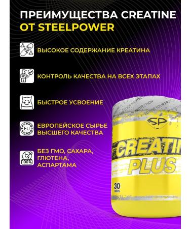 STEELPOWER Creatine Monohydrate Creatine Plus without sugar 300g orange - Buy Online on GoSupps.com