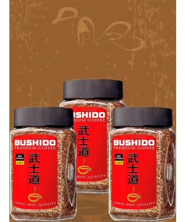 Bushido Coffee soluble Red Katana 3 banks of 100 g
