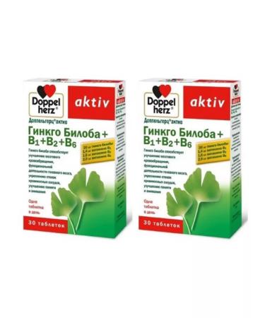 Doppelherz Ginko Biloba+B1+B2+B6 N30 -2 pcs