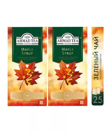 Ahmad Tea Green tea "Maple Syrup" 2pcs x 25 packets. Maple syrup