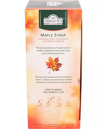 Ahmad Tea Green tea "Maple Syrup" 2pcs x 25 packets. Maple syrup - Buy Online on GoSupps.com