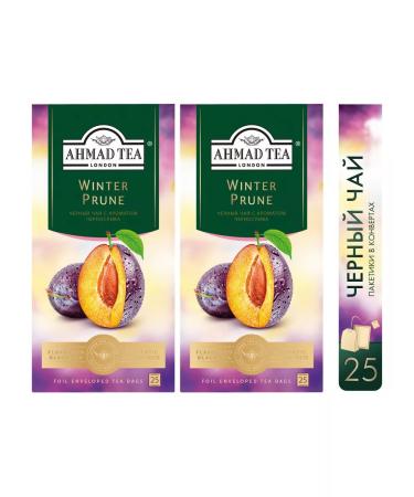 Ahmad Tea Black tea "Winter Prune" 2pcs of 25 packets. Prunes