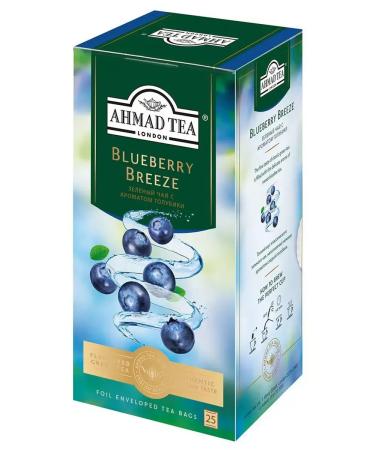 Ahmad Tea Green tea "Blueberry Breeze" 2pcs of 25 packets. Blueberry - Buy Online on GoSupps.com