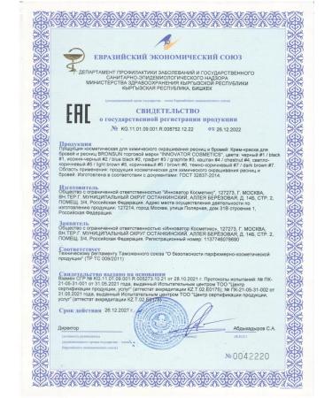 Bronsun Cream-painting for eyebrows and eyelashes. Black-black #2 - Buy Online on GoSupps.com