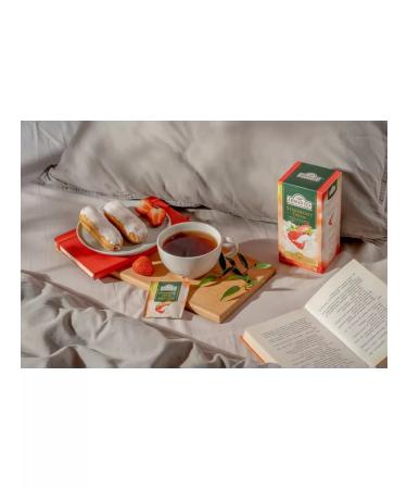 Ahmad Tea Black tea Strawberry Cream 2pcs 25 Pack. Strawberries with cream - Buy Online on GoSupps.com