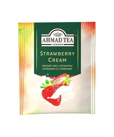 Ahmad Tea Black tea Strawberry Cream 2pcs 25 Pack. Strawberries with cream - Buy Online on GoSupps.com