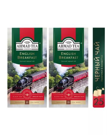 Ahmad Tea Black tea "English Breakfast" 2pcs of 25 packets. Strong