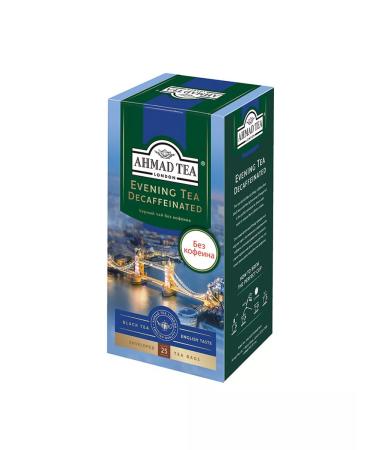 Ahmad Tea Black tea Evening Tea Decuffeinated 2pcs 25 Pack. DECAFFEINATED - Buy Online on GoSupps.com