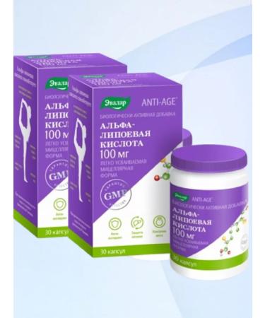 Evalar Alpha-lipoic acid 30 capsules of 100 mg 2 packages