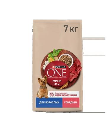 PURINA ONE Feed for adult dogs of small breeds beef and rice 7 kg - Buy Online on GoSupps.com