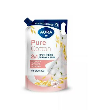 Aura Cream- soap for cotton and oatmeal 850 ml - Buy Online on GoSupps.com
