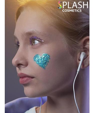Splash Glitter gel shimmer for face and hair makeup Holo Blue - Buy Online on GoSupps.com