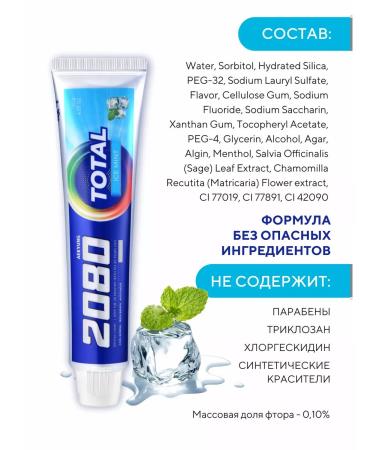 Dental Clinic 2080 Mint -gel gel paste Ice Mint 2pcs Korea - Buy Online on GoSupps.com