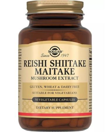Solgar Extract of the mushrooms of Reishi Shiitake Maitaka 50 pcs. Ka-1p