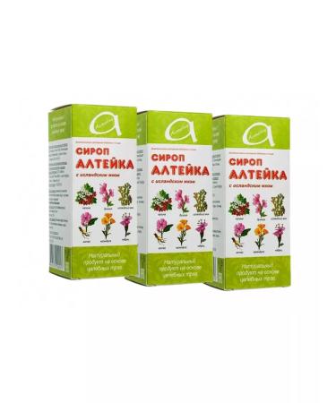 Syrup Alteyka with Icelandic moss 100 ml 3 packaging