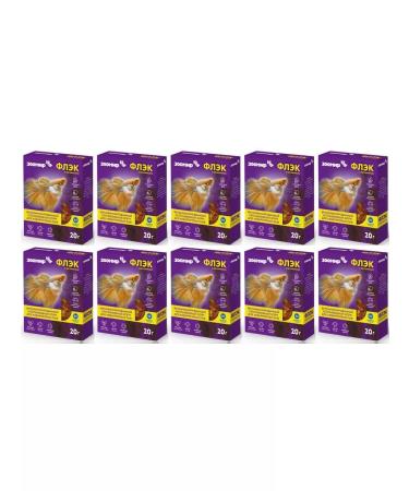Zoomir Feed for aquarium fish with vitamins flakes 10 pcs 20 g