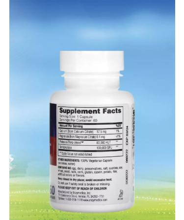 enzymedica Serragold Highly effective Serrapeptase 60 capsules - Buy Online on GoSupps.com