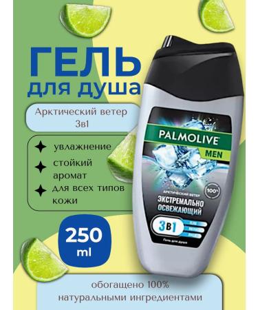 PALMOLIVE Men shower gel 250ml 3V1 Arctic wind