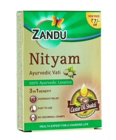 Zandu Laxative remedy (threads) Nityam Ayurvedic Vati 10 pcs