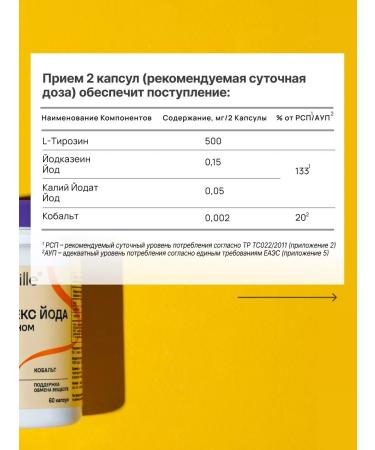 Eqville L-tyrosin 500 mg and iodine vitamins for the thyroid gland - Buy Online on GoSupps.com