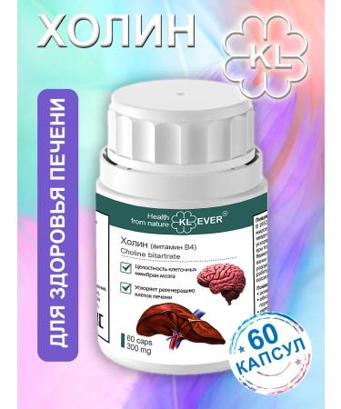 KL-EVER Kholin (vitamin B4). 60 capsules. For the liver of the brain