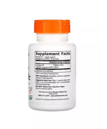 Doctor's Best Probiotic with Lactospore 60 capsules - Buy Online on GoSupps.com