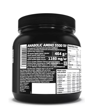 Olimp Sport Nutrition Anabolic amino 5500 1160 mg 400 caps - Buy Online on GoSupps.com
