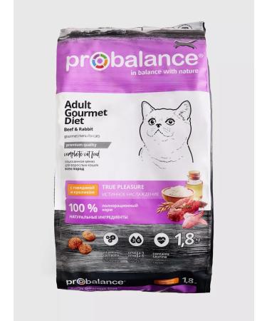 ProBalance Dry food for cats with beef and rabbit 1.8 kg