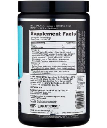 Optimum Nutrition Amino acids Essential Amino Energy 270 g (Blenika mohito) - Buy Online on GoSupps.com