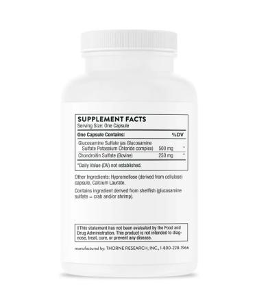 Thorne Research Glucosamine chondroitin Glucosamine 90 cap - Buy Online on GoSupps.com