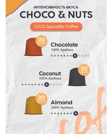 HOME BARISTA Coffee in Nespresso capsules Format "Choco & Nuts" 60 pcs - Buy Online on GoSupps.com