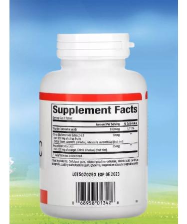 Natural Factors Vitamin C with a slow release of 1000 mg 180 tablets - Buy Online on GoSupps.com